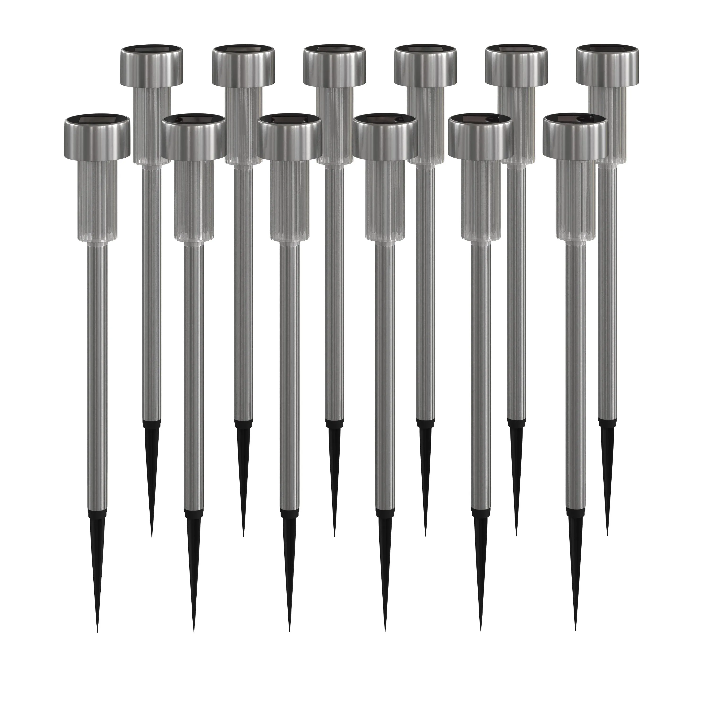 12 Pack Stainless Solar Lights DN-SL104-12-SS-GG