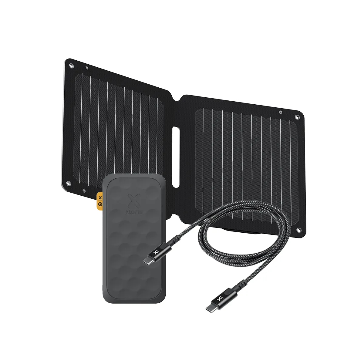 14W Portable Solar Panel   FS5 Power Bank 10.000 mAh   USB-C PD Cable 100W Bundle