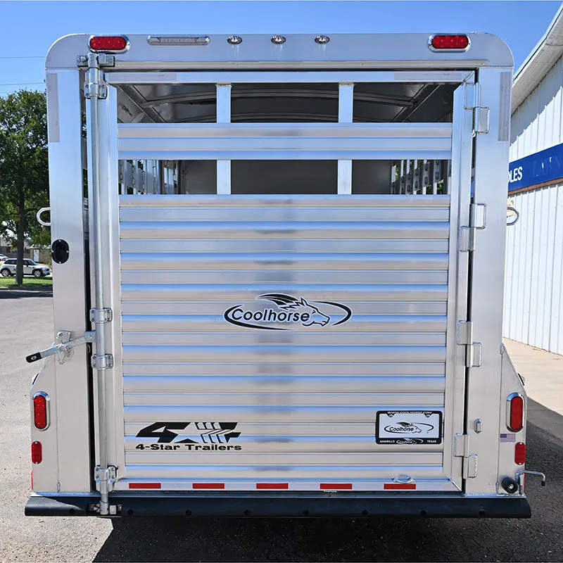 2025 4 Star 3 Horse Stock Combo Horse Trailer, Hydraulic Jack