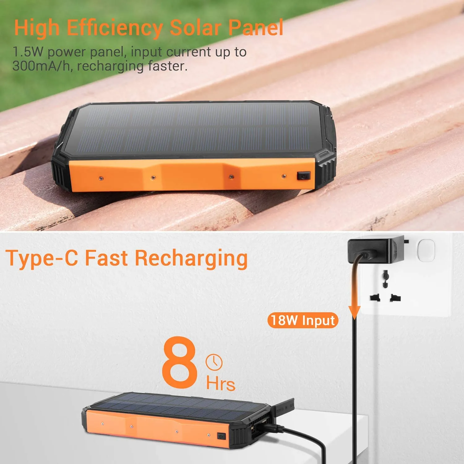 26800mAh Solar Power Bank