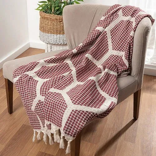 Avery 80296BUR Burgundy Throw Blanket