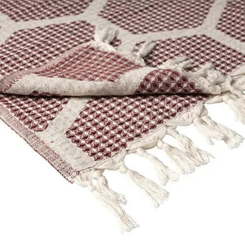 Avery 80296BUR Burgundy Throw Blanket