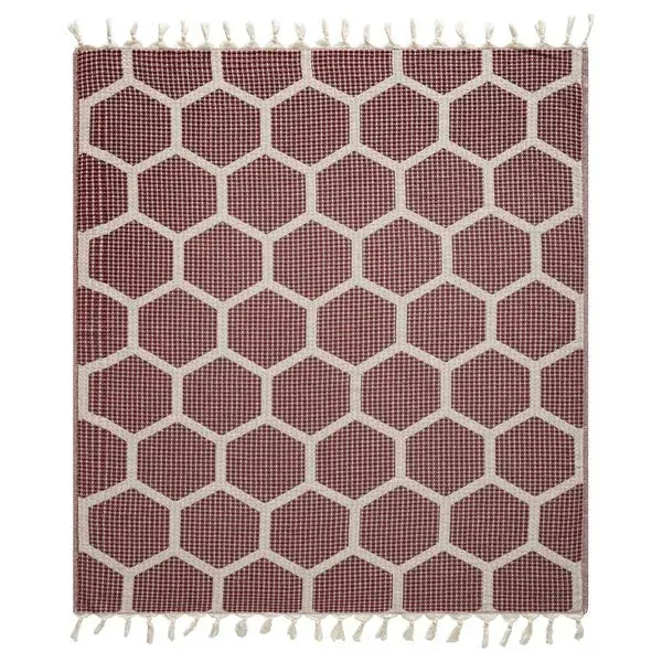 Avery 80296BUR Burgundy Throw Blanket