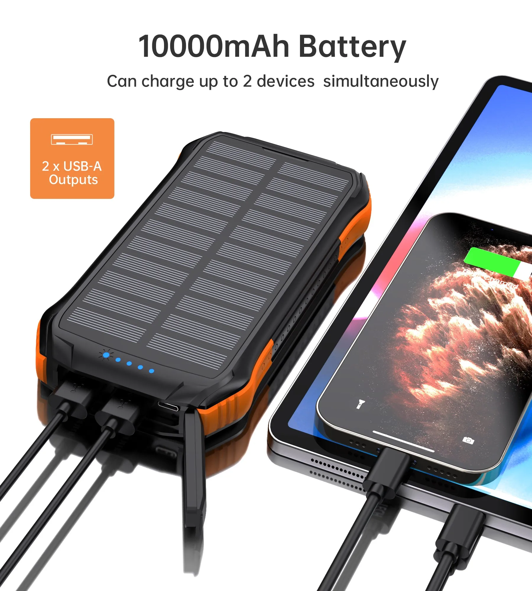 B659 Choetech 10,000mAh Solar Power Bank