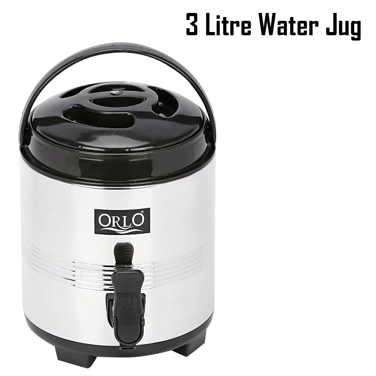 BESTLO Jindal Stainless Steel Insulated Thermo Steel Orlo Water Dispenser Jug | Ideal for Gifting, (3 Litre Jug   Lunch Box)