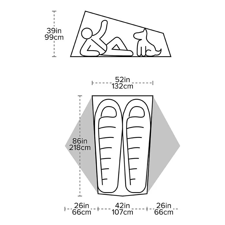 Big Agnes Tiger Wall UL2 Solution Dye Backpacking Tent