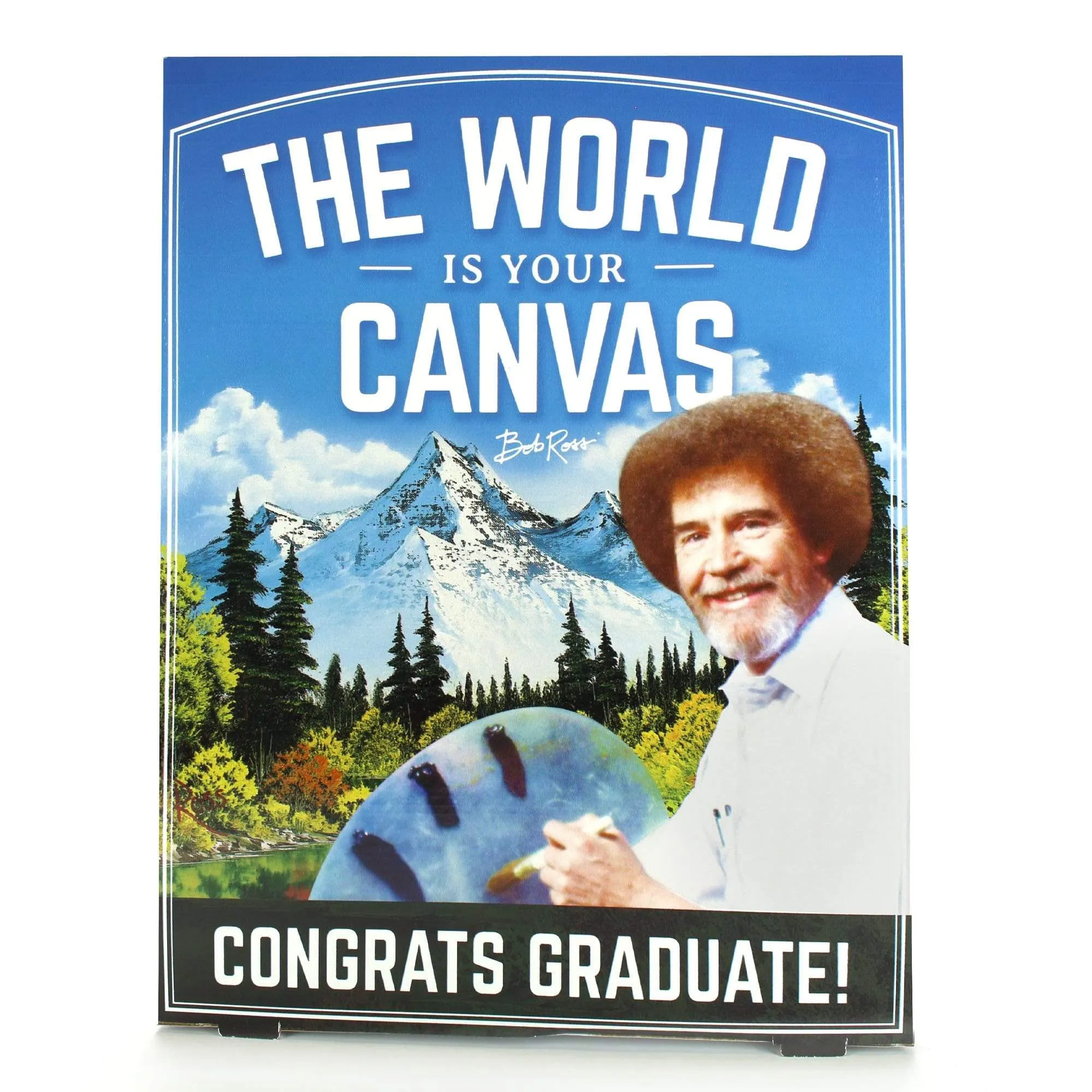 Bob Ross Graduation Table Tent Centerpiece