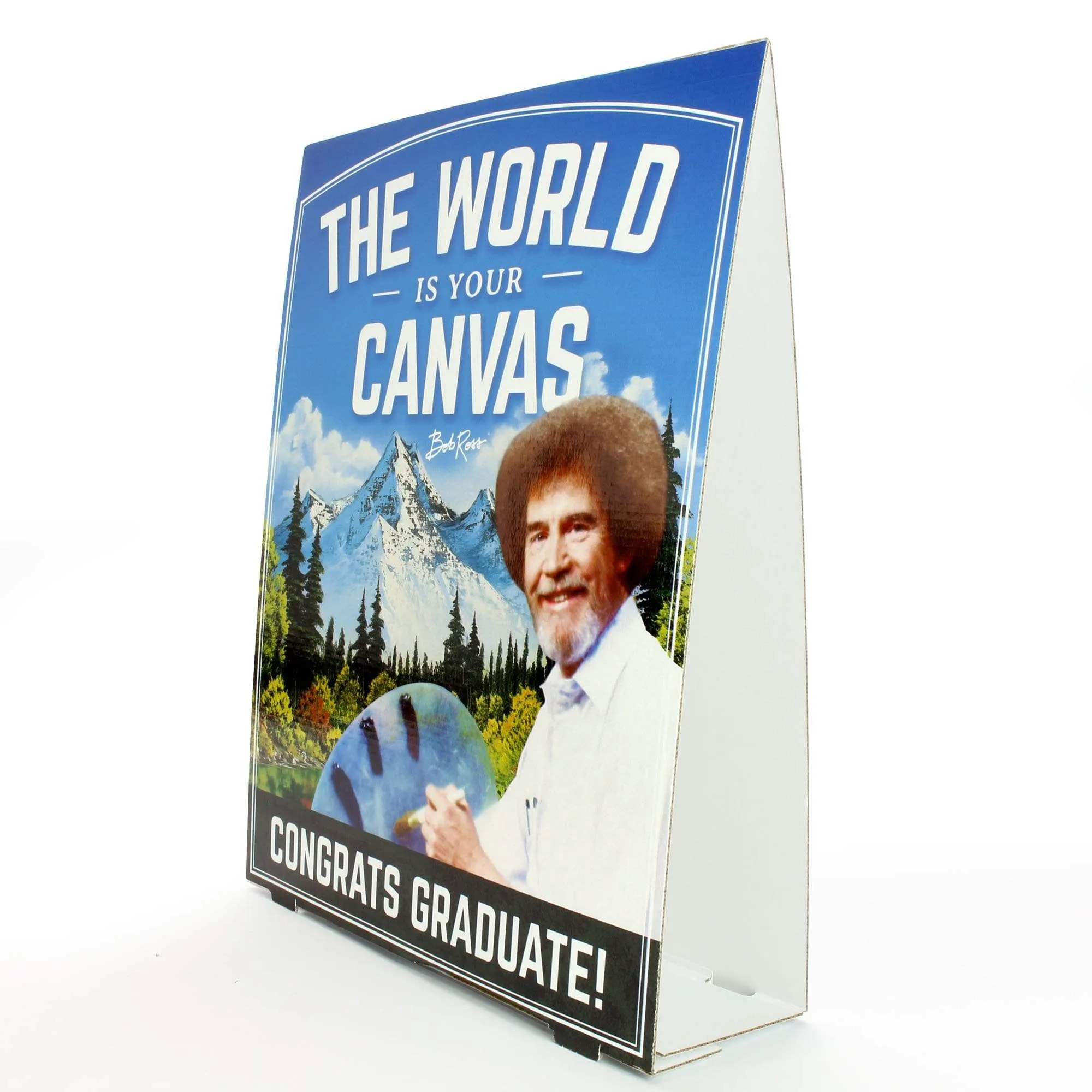 Bob Ross Graduation Table Tent Centerpiece