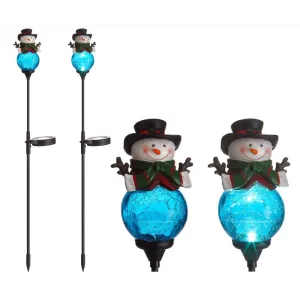 Celebrations LED Clear Snowman 30 in. Pathway Decor