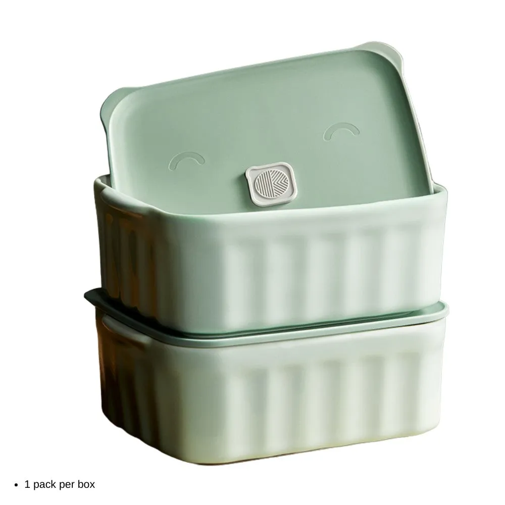 Ceramic Bento Lunch Box with Lid