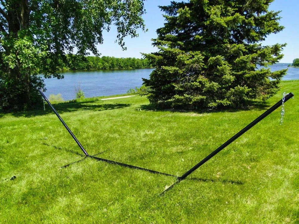 Cotton Rope Hammock with 3-Beam Stand