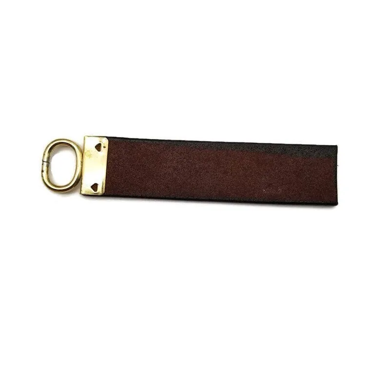 Custom Leather Horse Blanket Tag 2 Lines - Brass