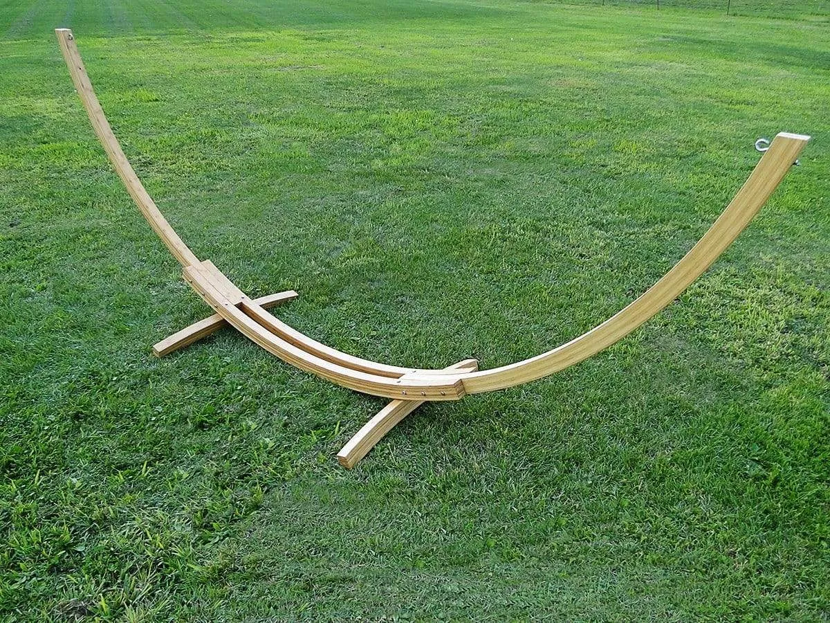 Deluxe Quilted Hammock with Bamboo Stand