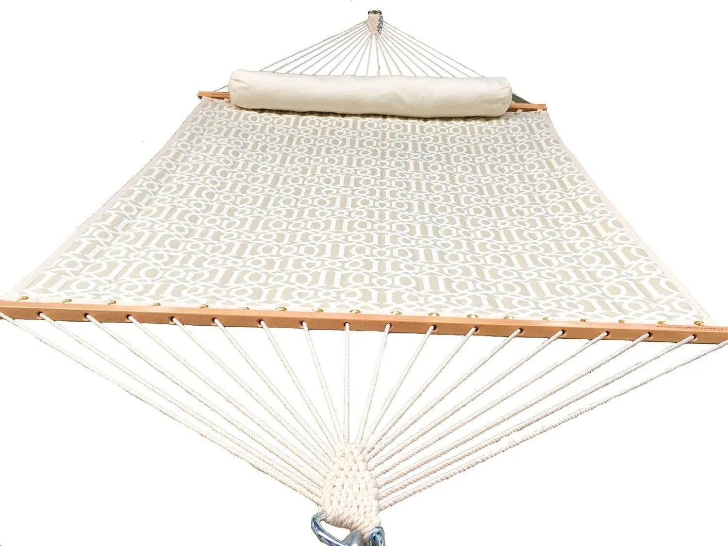 Deluxe Quilted Hammock with Bamboo Stand