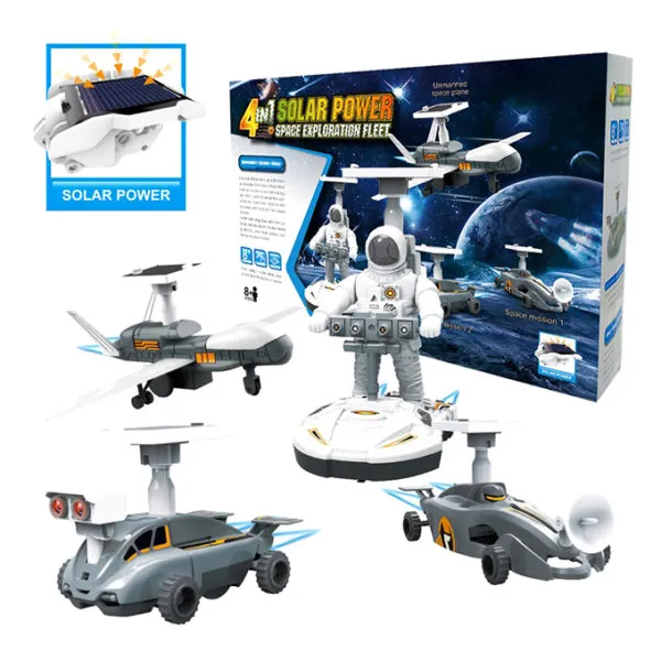 DIY 4in1 Solar Power Space Exploration Fleet Experiment Kit - 033