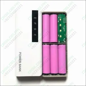 DIY 5x18650 Power Bank Case Dual USB Power Bank Box Shell Dual USB Charging Box With Digital Display Screen(Without Battery)