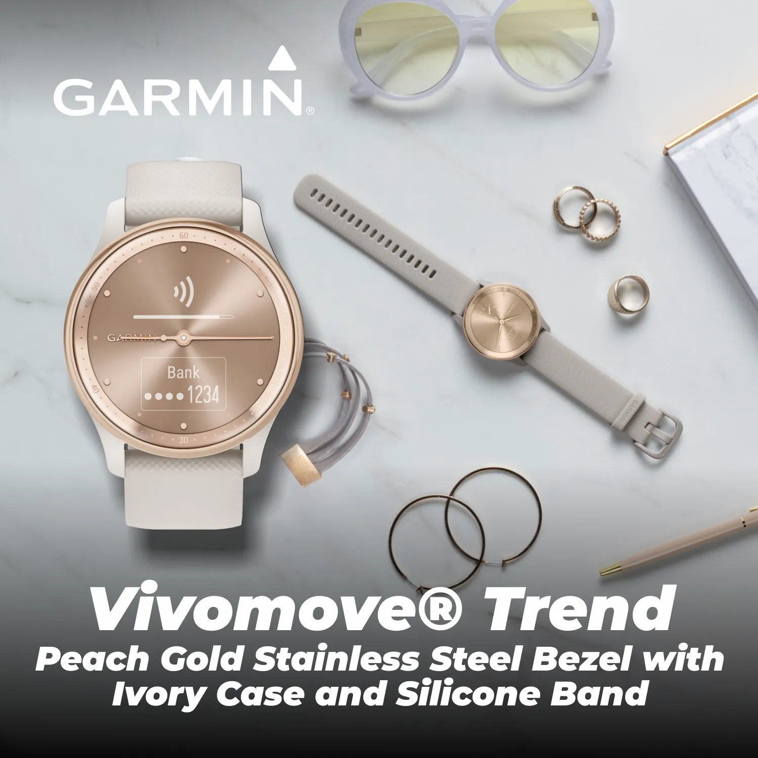 Garmin Vivomove Trend 40 mm Hybrid Smartwatch