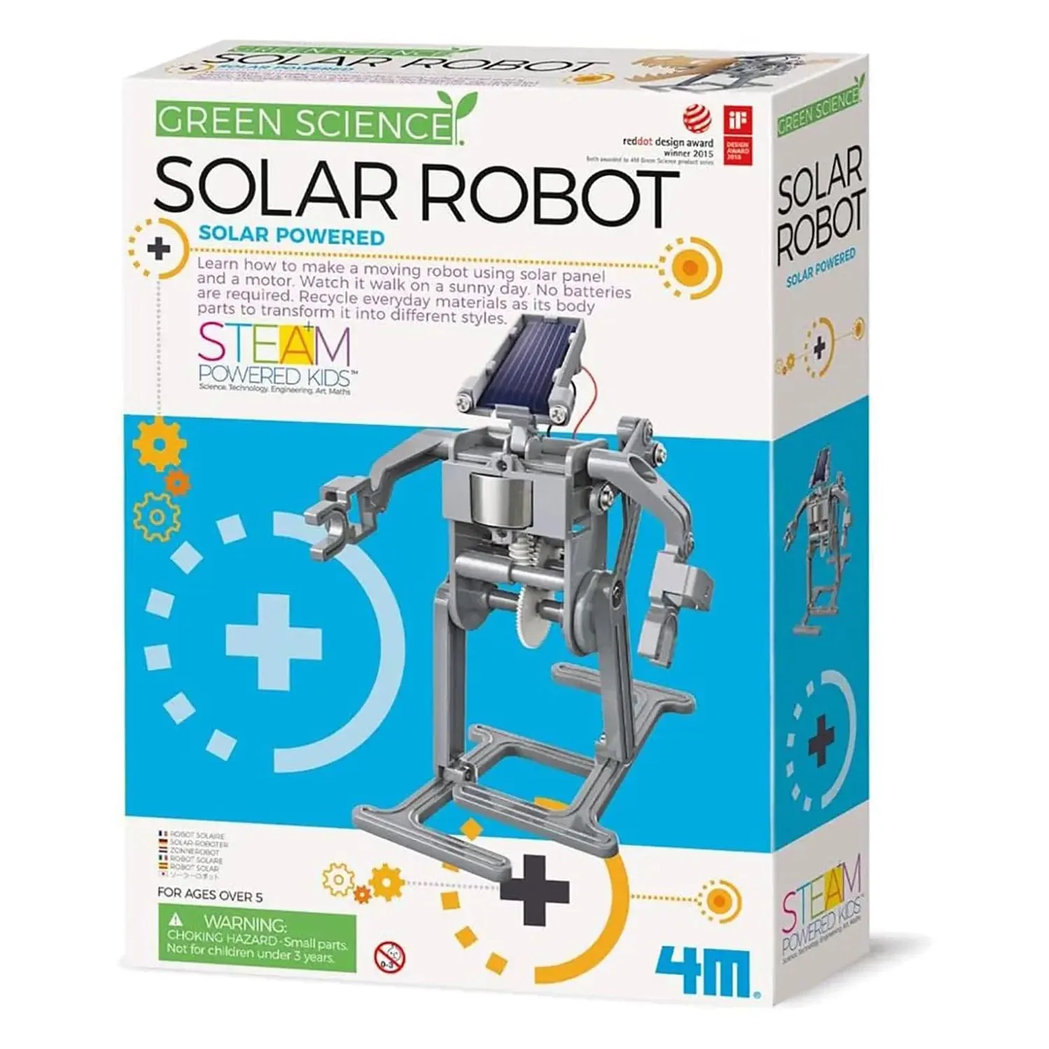 Green Science Solar Robot Construction Kit Walking Motor Age 5 