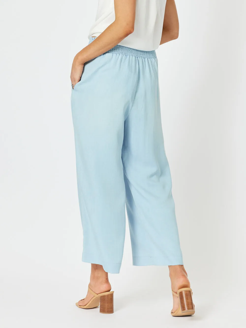 Harlow Wide Leg Pant - Blue