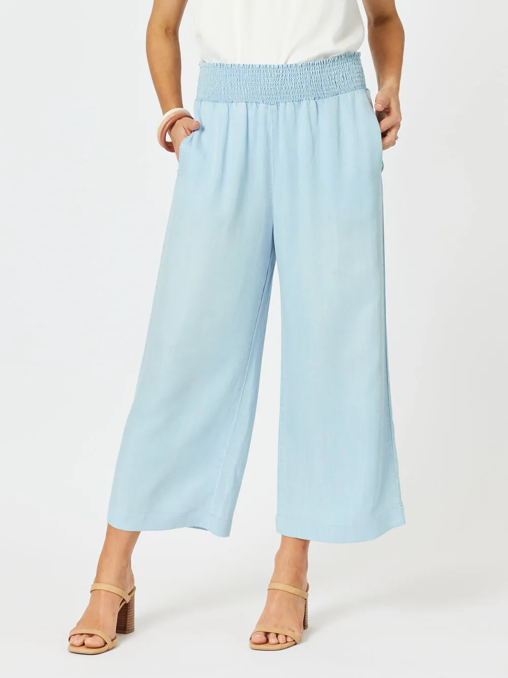 Harlow Wide Leg Pant - Blue