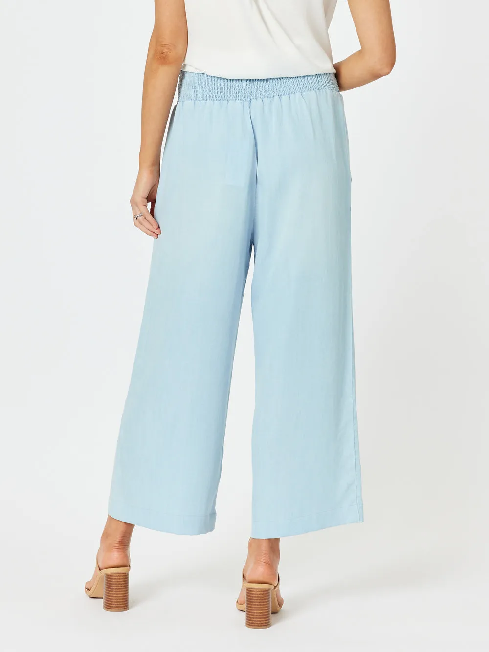 Harlow Wide Leg Pant - Blue