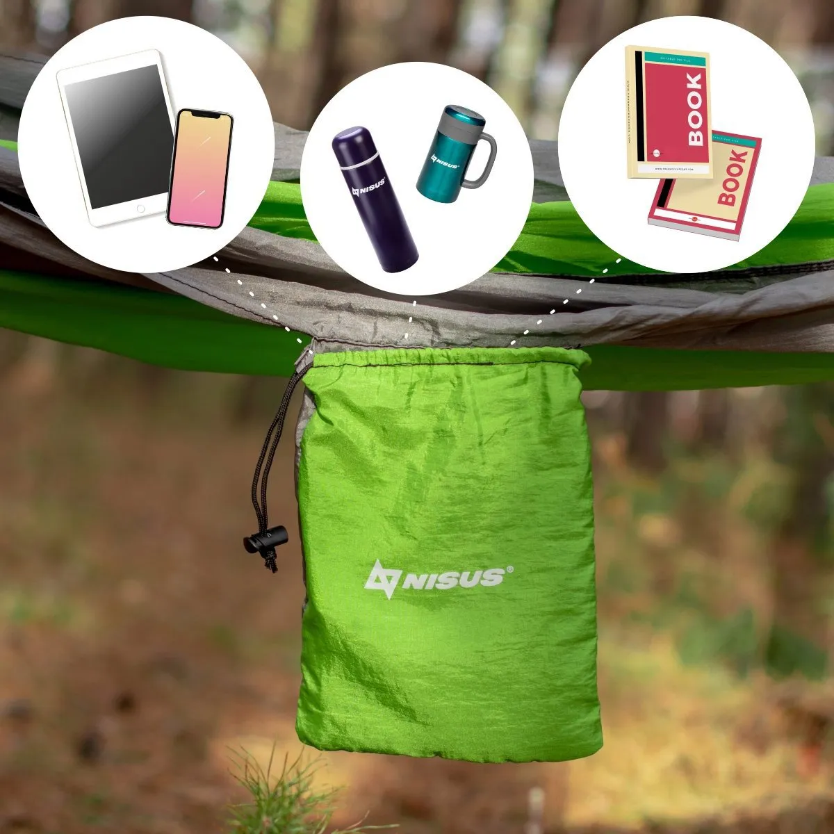 Large Nylon Hammock with Straps