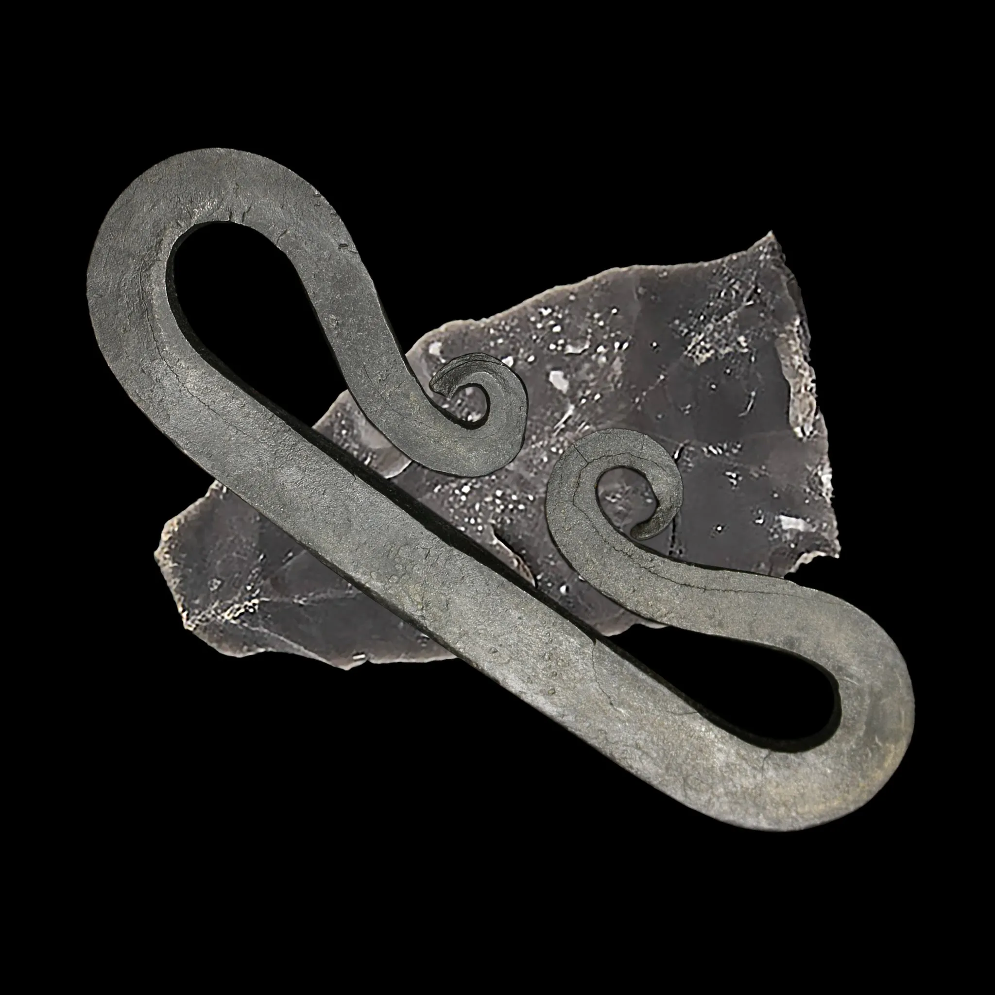 Large Viking Fire Steel / Steel Striker with Flint