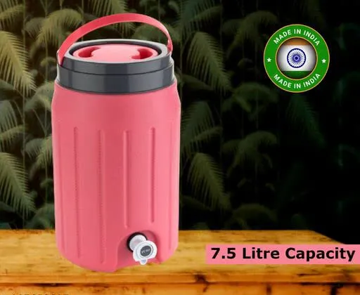 NETRA KITCHENWARE Plast Insulated Water Cooler Jug Pink 5 Litre [5000 ml]