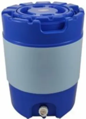 OCW 16 Litter Blue Insulated Water Camper/Jug, Thermos Flask Dispenser Container, Cool Chilled Water Jar, Wide Mouth with Tap