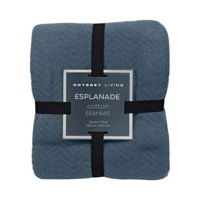 Odyssey Living Esplanade Check Cotton Blanket