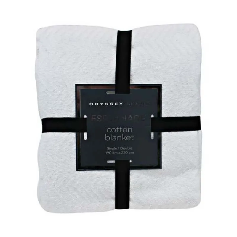 Odyssey Living Esplanade Check Cotton Blanket