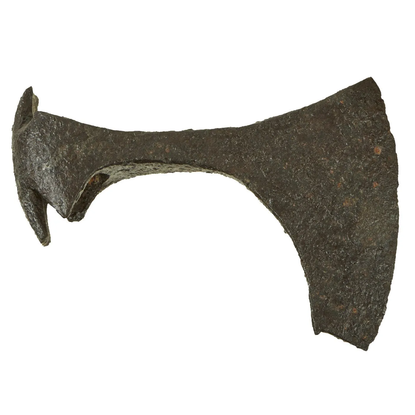 Original 9th - 10th Century Viking Two-Handed Bearded Battle Axe Head Excavated in Ukraine with Stand