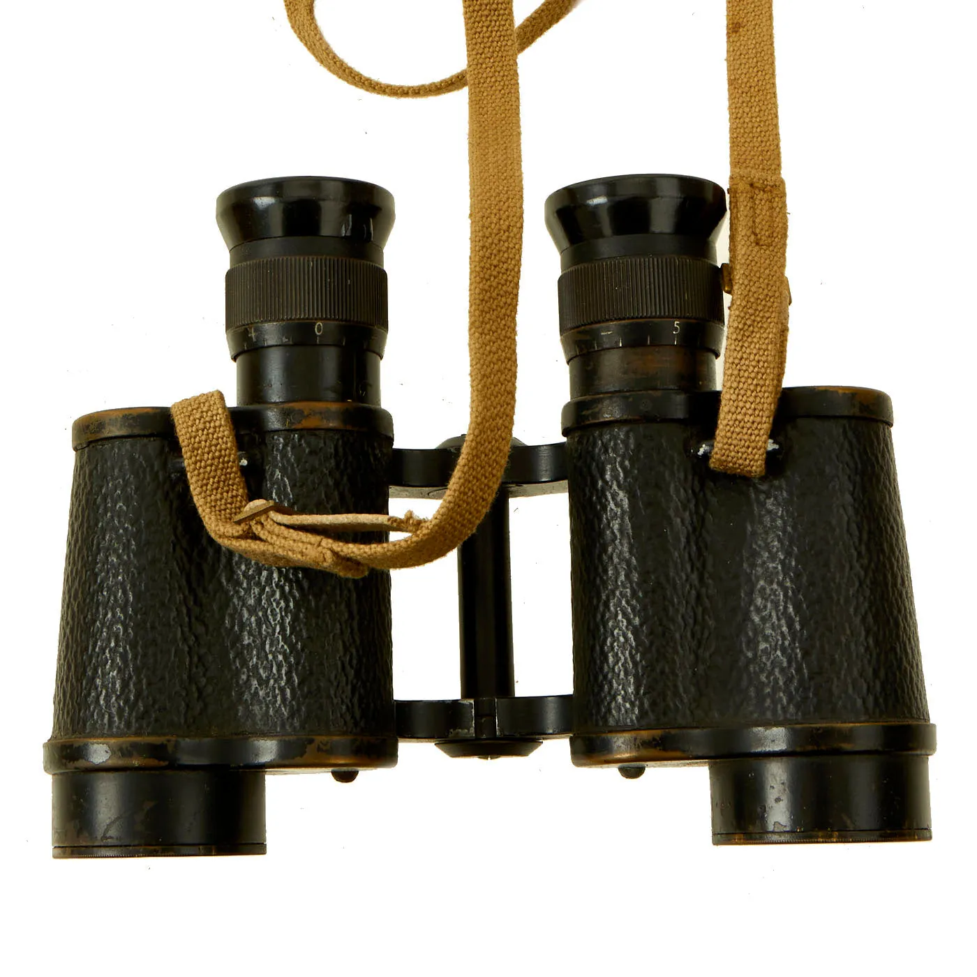 Original British WWII No.2 Mk.III 6X Binoculars Dated 1943 By Kershaw With 1941 Dated Case