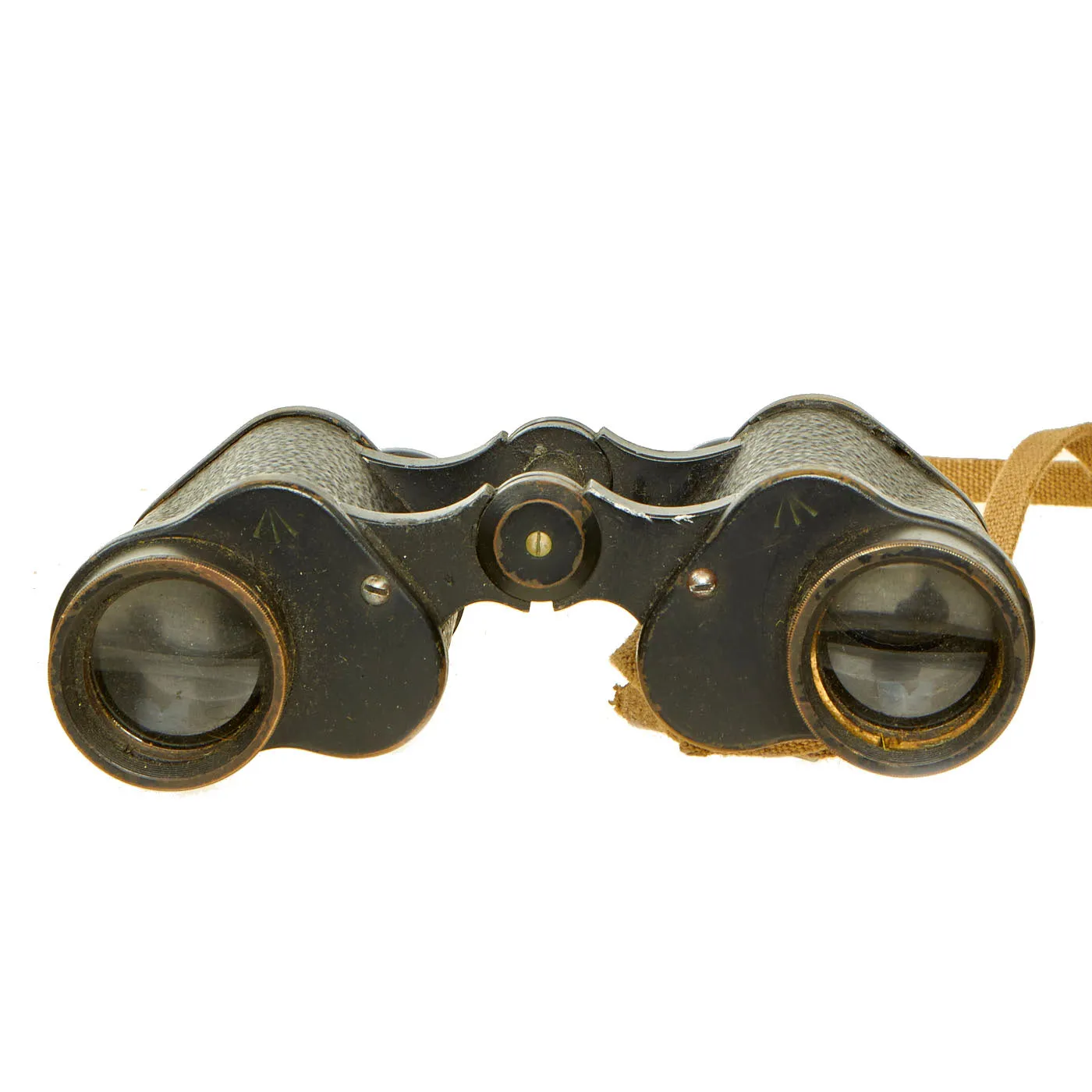 Original British WWII No.2 Mk.III 6X Binoculars Dated 1943 By Kershaw With 1941 Dated Case