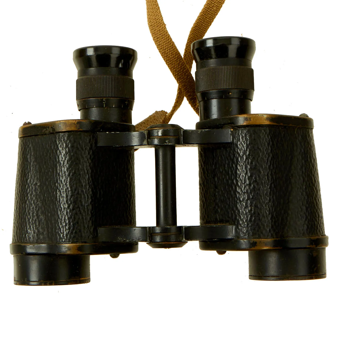 Original British WWII No.2 Mk.III 6X Binoculars Dated 1943 By Kershaw With 1941 Dated Case