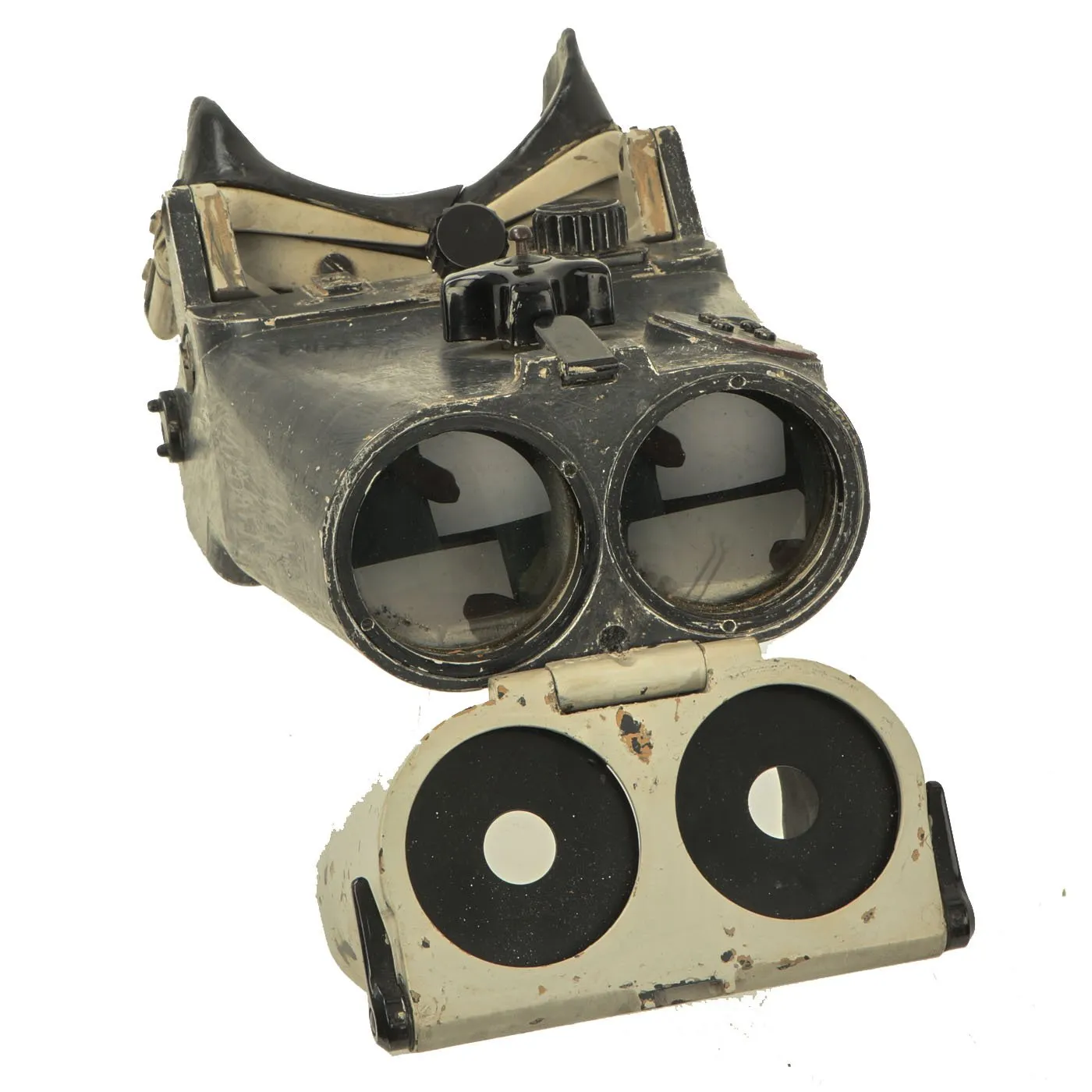 Original German WWII FMG 41 T Carl Zeiss 12 x 60 Binoculars with Shade and Eyecups