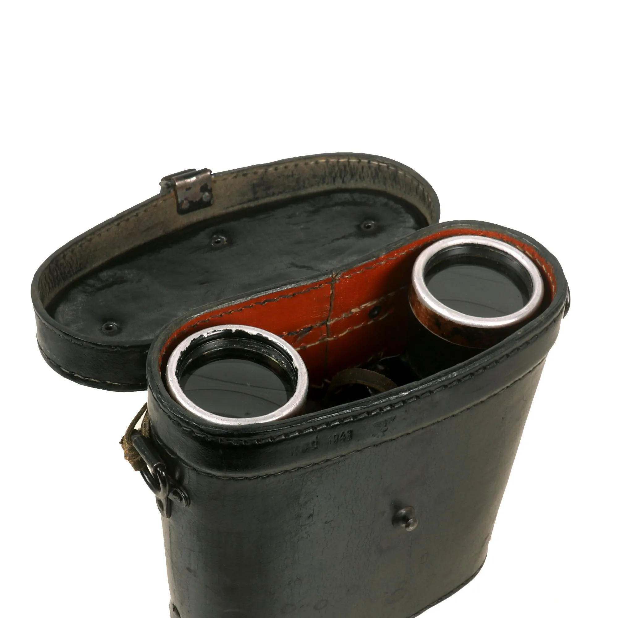 Original German WWII Kriegsmarine Marked D.F. 7x50 Doppelfernrohr Binoculars by Carl Zeiss in Carry Case