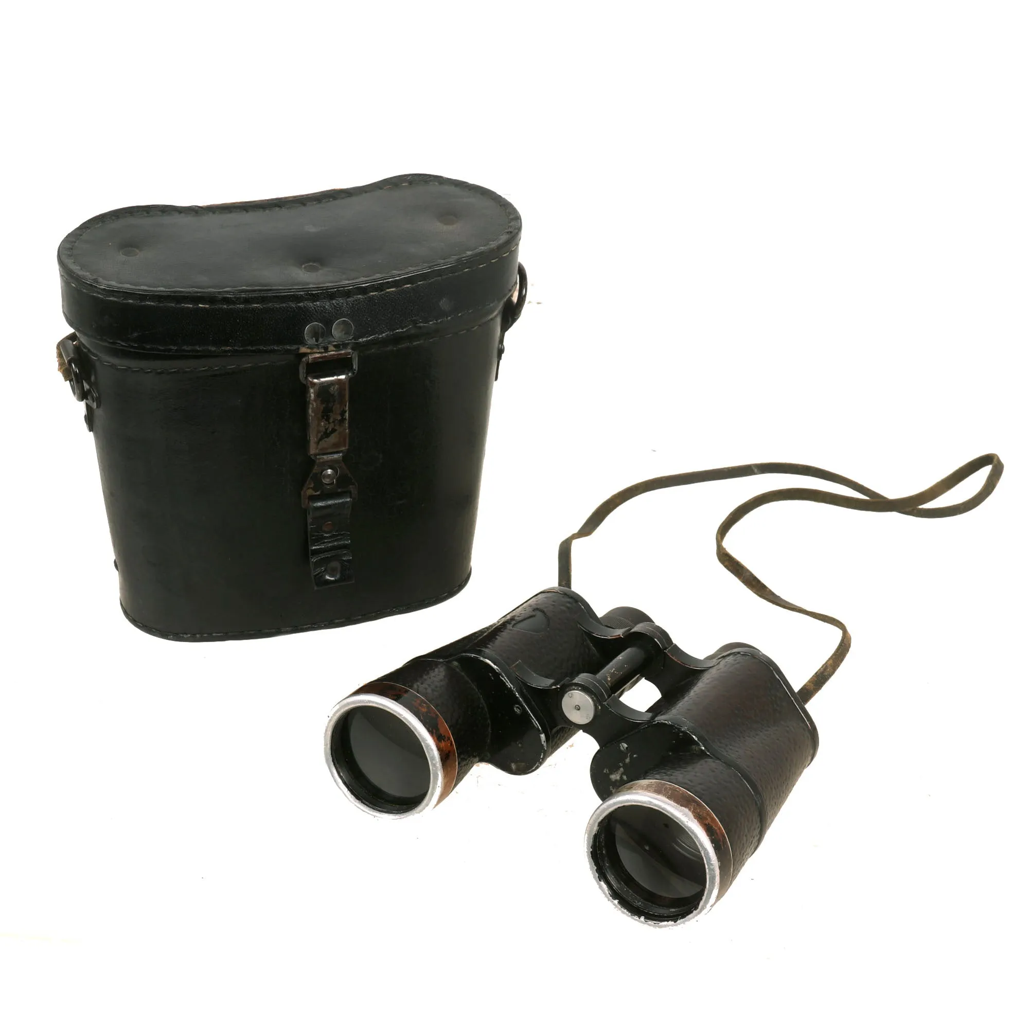 Original German WWII Kriegsmarine Marked D.F. 7x50 Doppelfernrohr Binoculars by Carl Zeiss in Carry Case