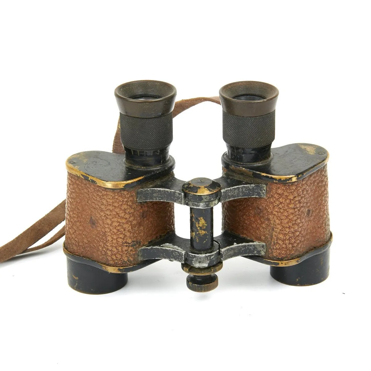 Original U.S. WWI Officer Binoculars in Lather Case - Named to Captain Cox