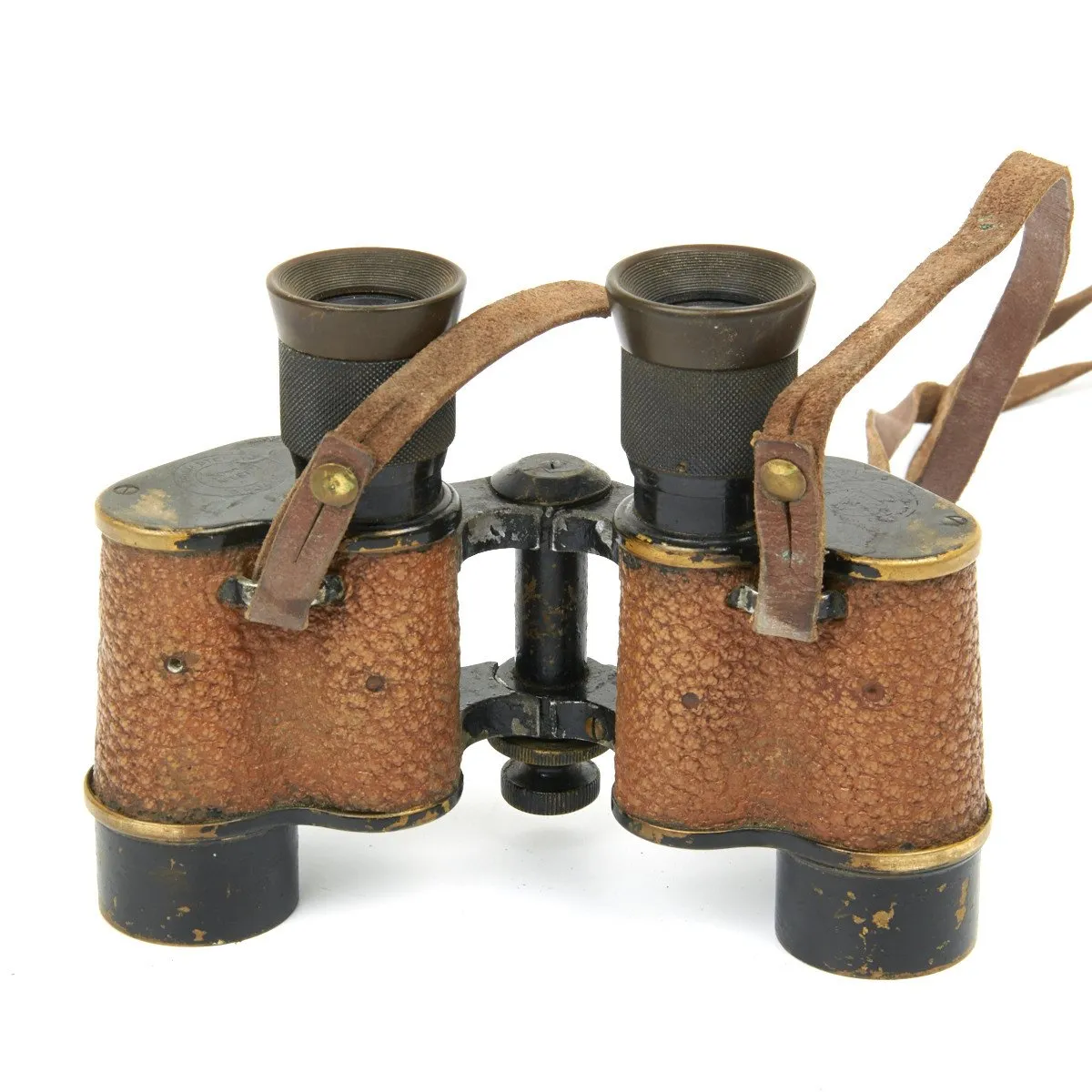 Original U.S. WWI Officer Binoculars in Lather Case - Named to Captain Cox