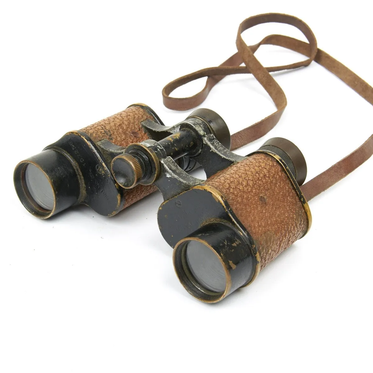 Original U.S. WWI Officer Binoculars in Lather Case - Named to Captain Cox