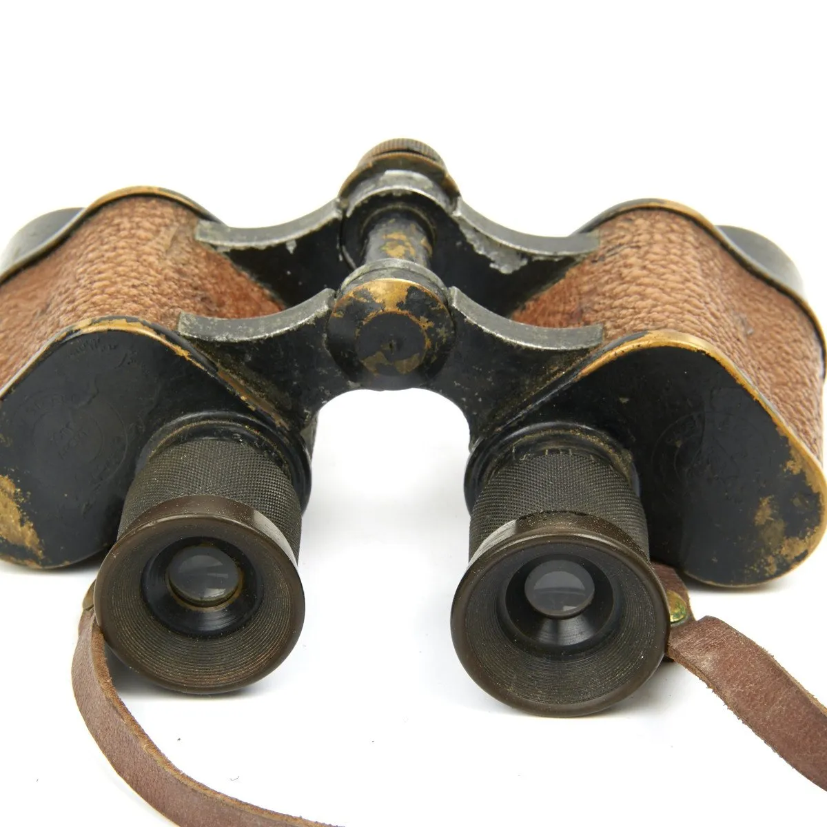 Original U.S. WWI Officer Binoculars in Lather Case - Named to Captain Cox