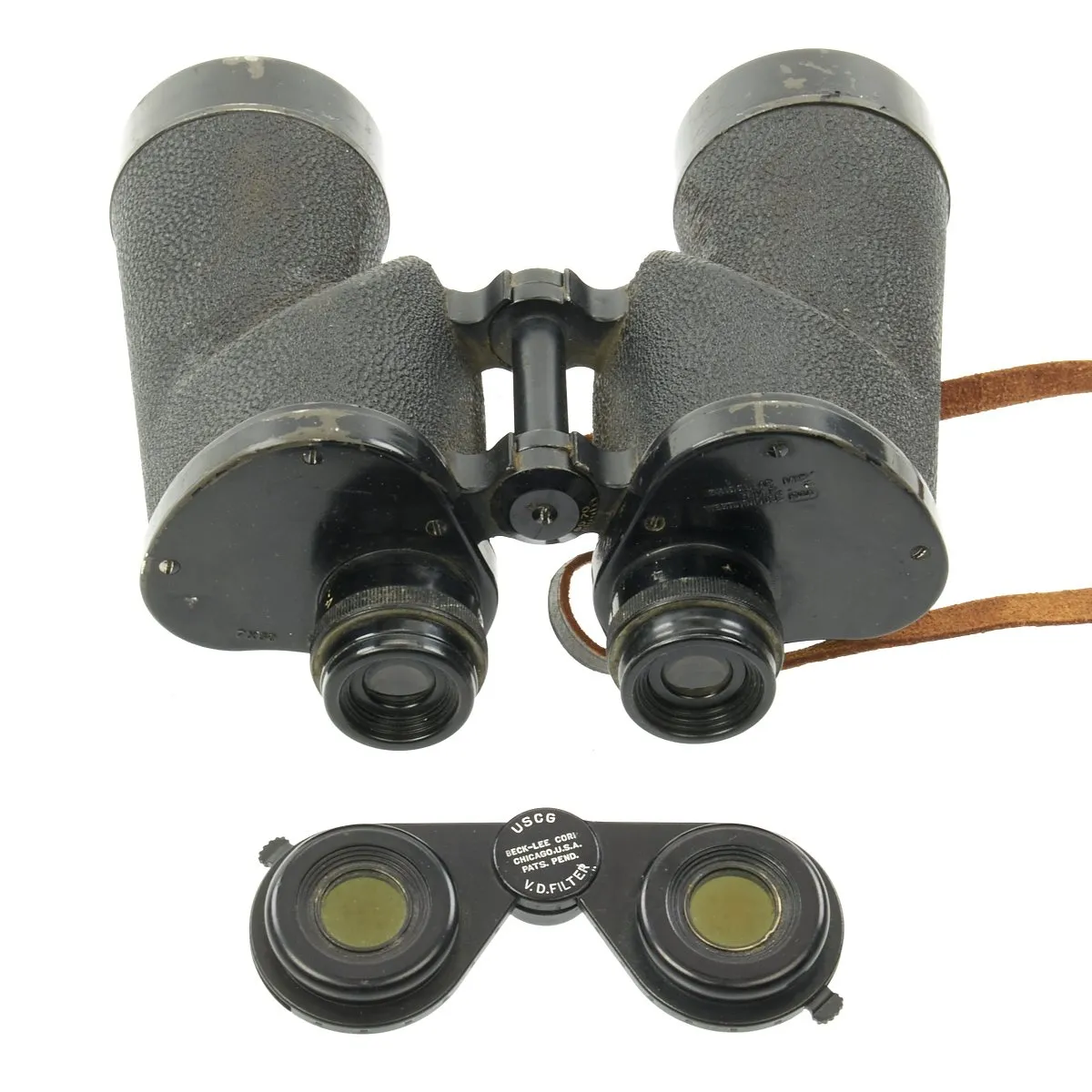 Original U.S. WWII 7x50 M15 Binoculars by Westinghouse with USCG V.D. Filter - Dated 1944