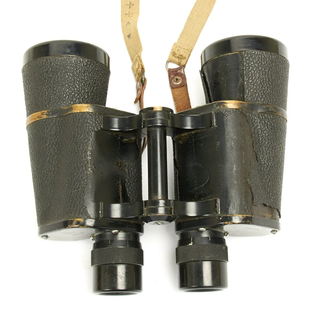 Original WWII Imperial Japanese 7x7.1 Binoculars by ToKo with Tropical Case and Neck Strap