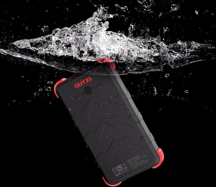 OUTXE Savage IP67 Rugged Solar Power Bank 10,000mAh