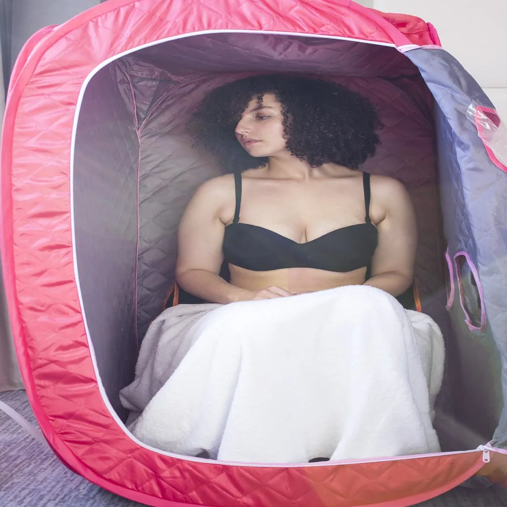 Portable Larger Sauna Tent For Steam Bath With Transom Windows For Relaxation