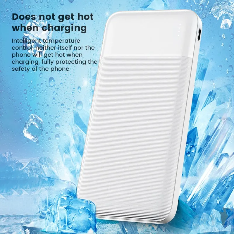 Power Bank 20000mAh Portable Charger PD22.5w Two-way USB Type C Fast Charge Phone Battery Pack Powerbank 30000mAh PC Fireproof