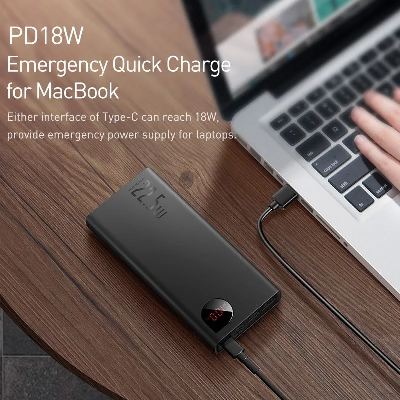 Powerbank  Portable Baseus 22.5W Power Bank 20000mAh Fast Charging Type-C PD QC For iPhone 14