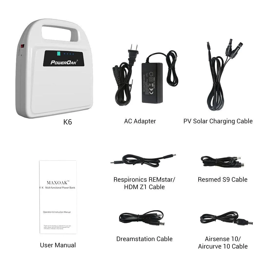 POWEROAK  Refurbished K6 93600mAh CPAP Power Bank