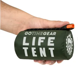 relaxed | Life Tent Emergency Survival Shelter - 2 Person Tube Tent | Waterproof, Windproof, Thermal | Includes Survival Whistle, Paracord Rope & Portable, Lightweight Nylon Stuff Sack | Orange